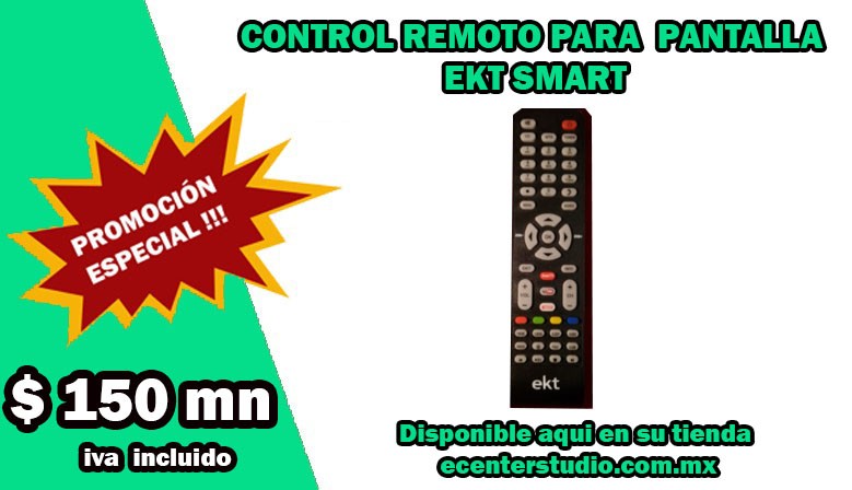 CONTROL REMOTO PARA  PANTALLA EKT SMART